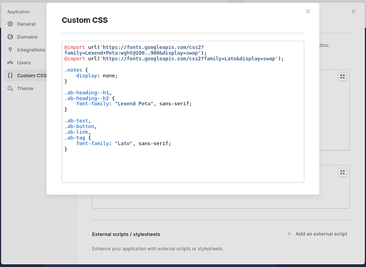 Template CSS
