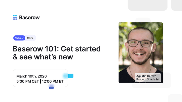 Baserow 101 March 2026