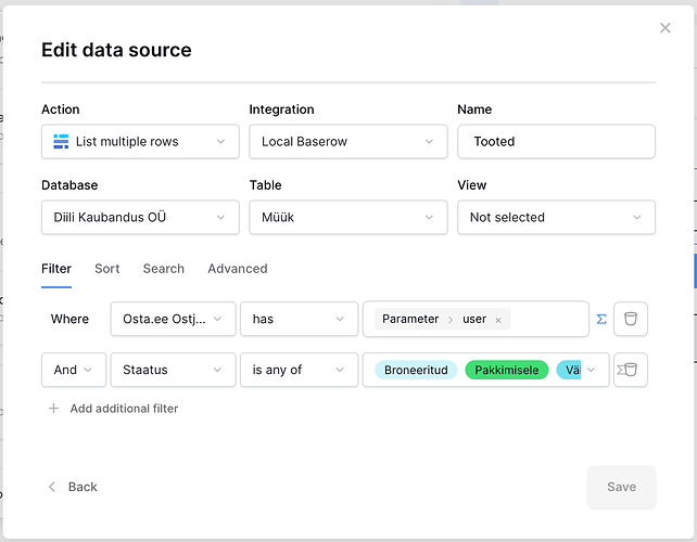 product data source settings