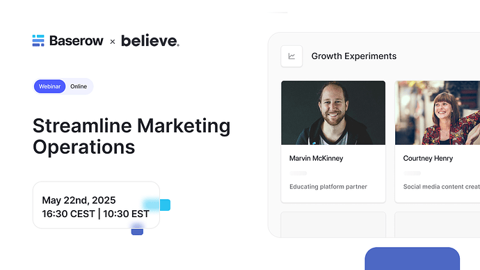 Marketing webinar Believe-1